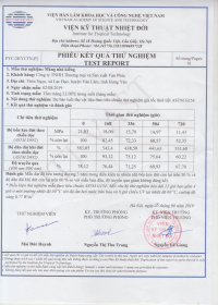 KẾT QUẢ TEST CHẤT LƯỢNG MÀNG NHÀ KÍNH